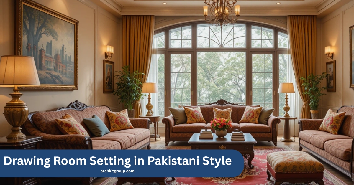 Drawing Room Setting in Pakistani Style archkitgroup.com