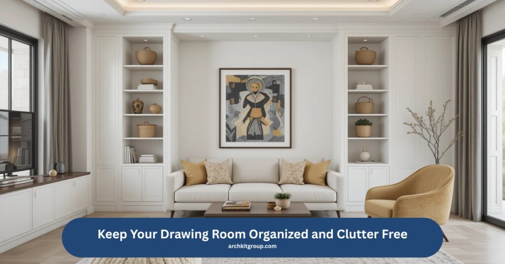 Keep Your Drawing Room Organized and Clutter Free archkitgroup.com
